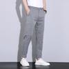 Sommer ultradünne Abschnitt karierte Neun-Minuten-Hose Anzughose gerade locker 9 Hosen Herren Freizeithose Trend vielseitig