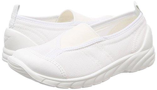 Shunsoku Volleyball Indoor Shoes, Made in Japan, Sizes 14-26cm, 1.5E, 0.5cm Adjustment, Kids' Boys and Girls, SSK 1020, White, 19.0cm