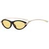 New personalized cat eye metal sunglasses men's and women's light luxury fashion high-end sense rope knot temple outdoor sunscreen sunglasses