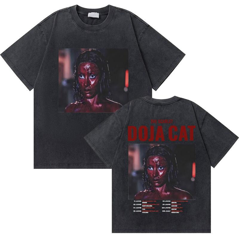 

Washed Vintage Rapper Doja Cat Pop Music Album Merch Tshirt Men Women Hip Hop Oversized T Shirt Unisex Fashion Casual Tshirts S