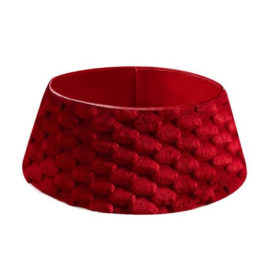 Christmas Tree Skirt Easy Installation Bohemian Design Plush 3D Holiday Season Tree Base Cover Festival Home Decor