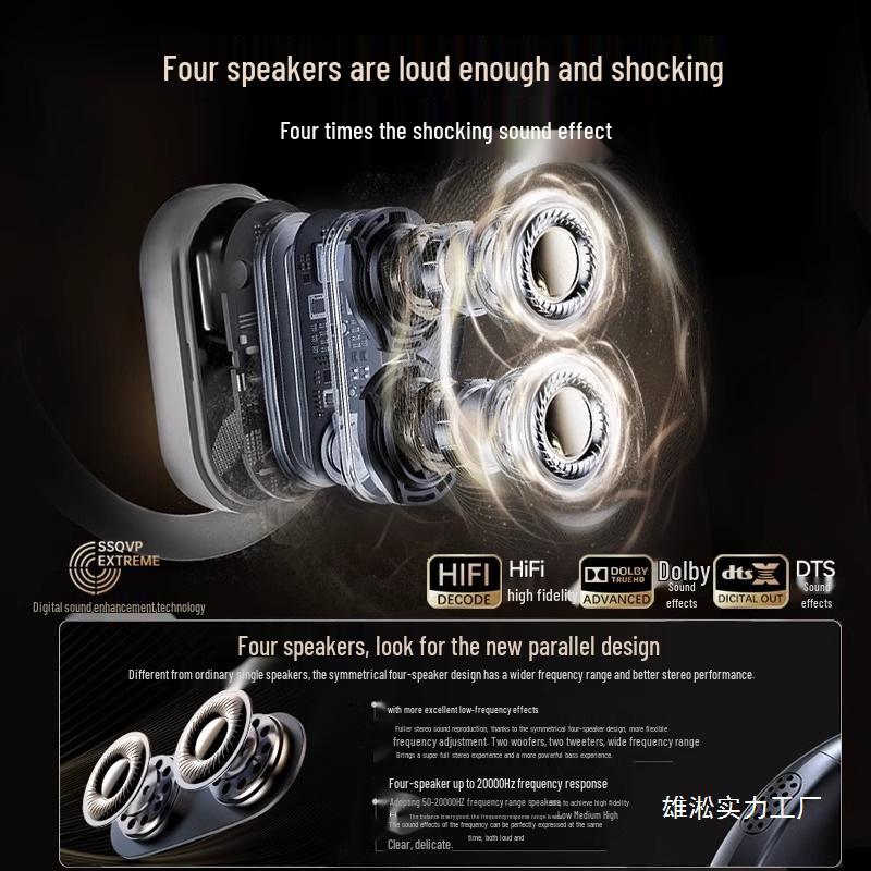 Nsve 2025 Bluetooth Over-Ear Air Conduction Wireless Earbuds - Sports Long-Wear