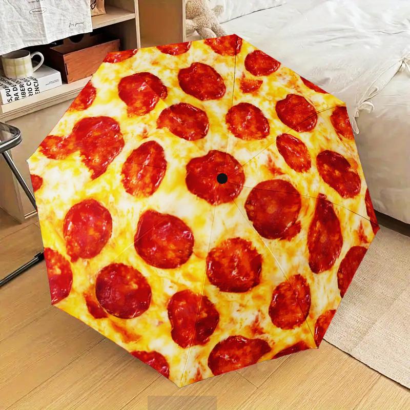 Egg Yolk Delight Umbrella Folding Umbrella, Automatic Umbrella 8-Frame for Travel, Camping Use Gift for Halloween Christmas