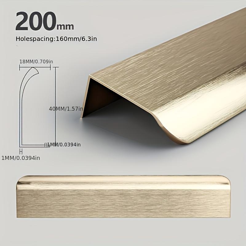 Mânere Ascunse pentru Mobilă Auriu Negru Alb Mânere pentru Dulap de Bucătărie Fără Găuri Mânere pentru Dulapuri și Sertare Mâner Arc pentru Dulap Mâner pentru Mobilă de Ușă