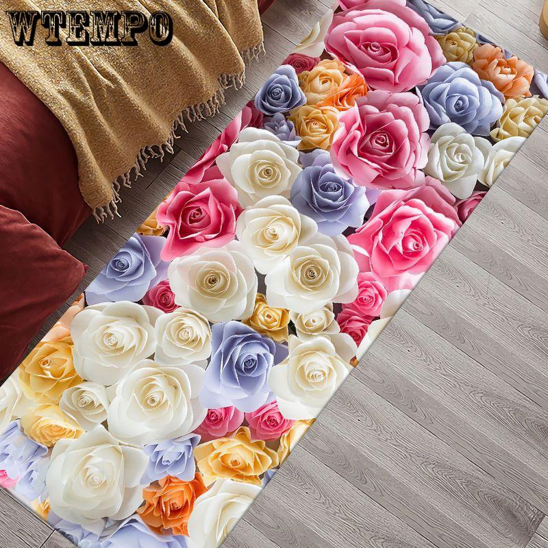 3D Printed Carpet Living Room Kitchen Floor Mat Entrance Carpet Door Mat Non-slip Bathroom Mat