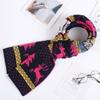 Fashion Christmas Pattern Elk Woolen Scarf Delicate Knitting Warm Scarves for Fall Winter
