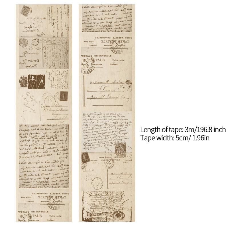 

1 рулон винтажной васи-ленты в европейском, американском, ретро-стиле, ручная работа, декоративная лента, материал для скрапбукинга своими руками, 5 см*3 м