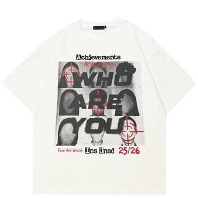 Streetwear T-Shirt mit Grafikgesicht Baumwoll-T-Shirt Unisex Oberteile Tees Sommer Kurzarm T-Shirt