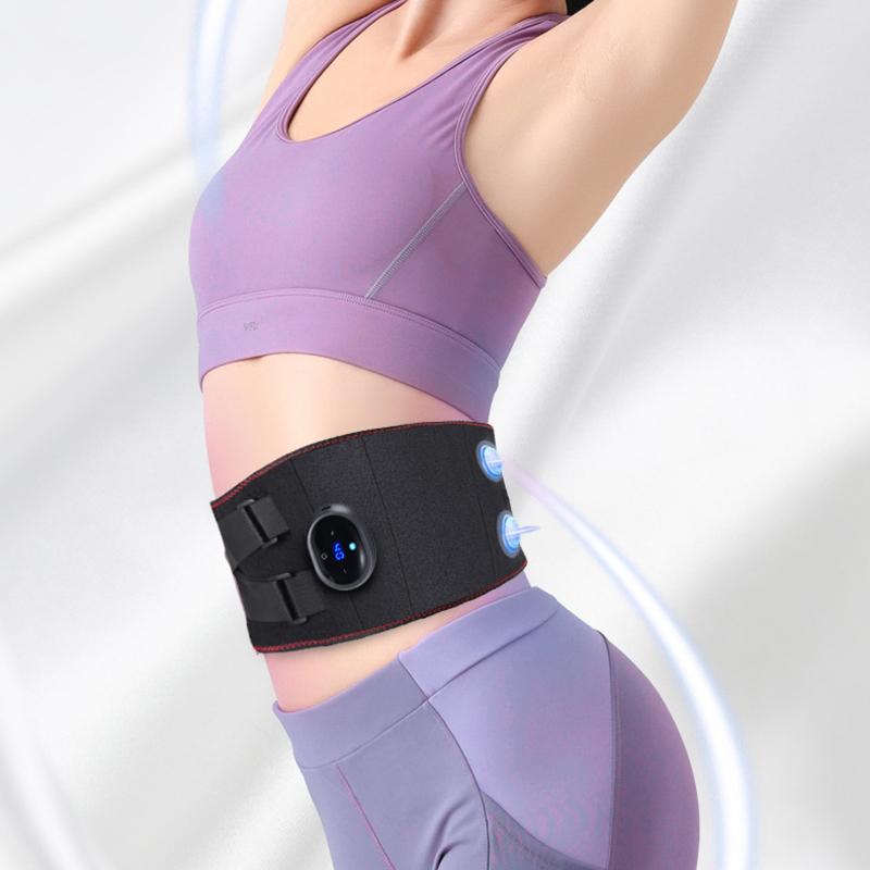 

D108 Electric Heating Vibration Massager Waist Belt Hot Compress Abdomen Uterus Warm Waistband Black