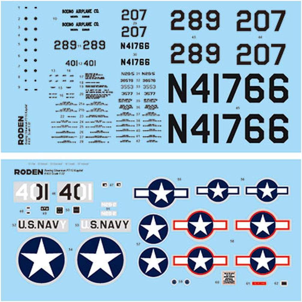 Roden 1/32 scale U.S. Boeing Stearman PT-13 Kadet biplane trainer plastic model kit (RE32633)
