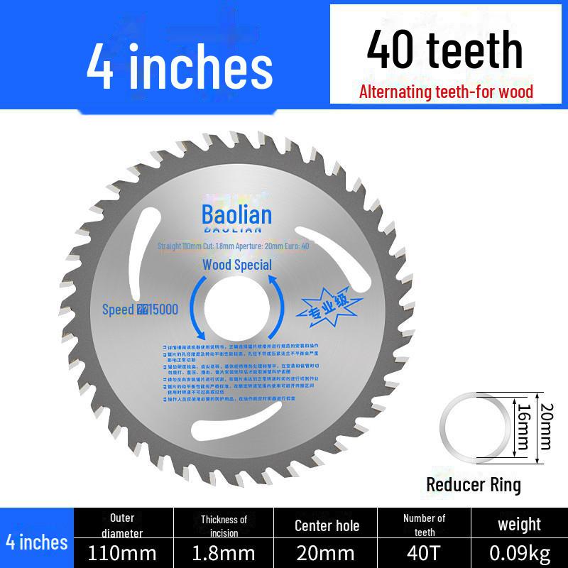 Baolian Professional Woodworking Saw Blade for Angle Grinders, 4-10 Inch, Portable Electric Saw for Cutting Aluminum