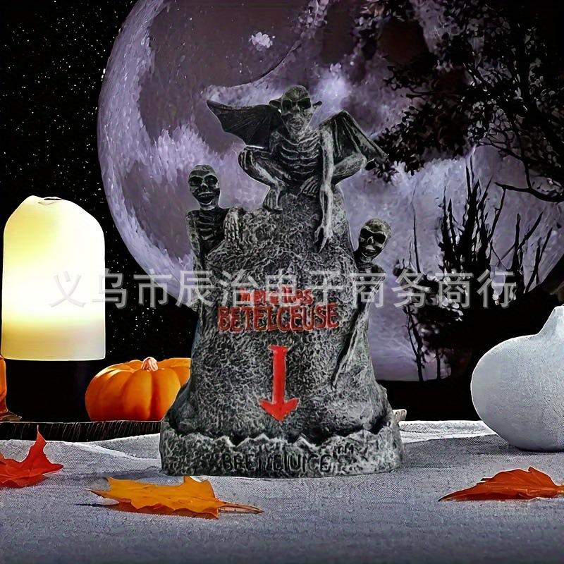 

Funny Party Ghost Beet Juice Skull Tombstone Outdoor Garden Ornament Horror Ornament