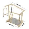 Bird Perch Stand Wooden Swings Ladders Toys With Removable Stainless Tray And Cup Parakeet Playground For Standing Chewing