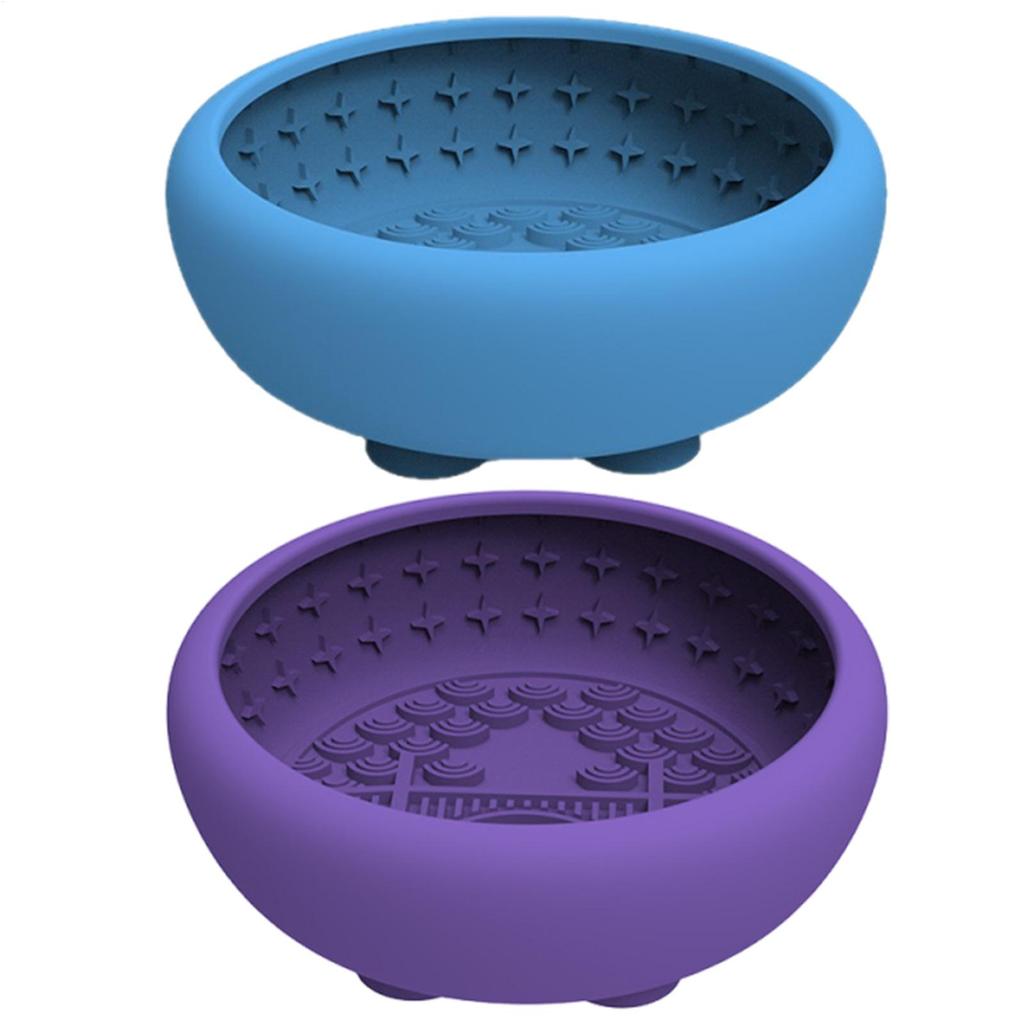 Slow Feeder Cat Bowl Silicone Non-Slip Pet Dishes with Strong Suction Cup Dog Puzzle Feeder for Puppy Medium Pet Drinking Eating