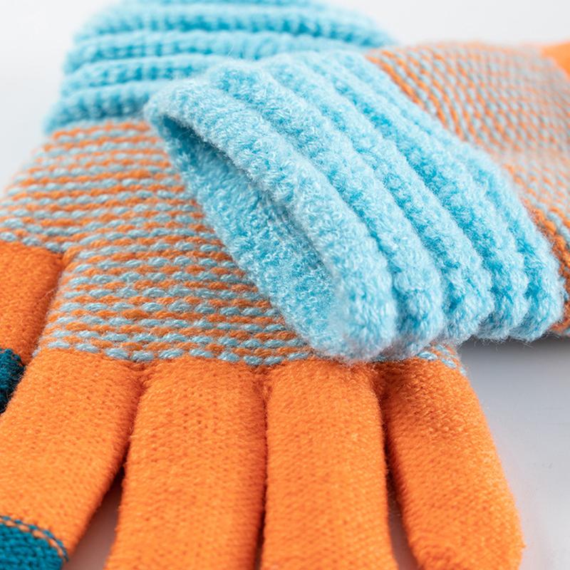 Autumn and Winter Women's Knitted Winter Gloves Cashmere Knitted Women's Warm Thick Gloves Touch Screen Ski Gloves