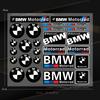 Naklejka motocyklowa z czarno-białym logo BMW z okazji 50-lecia, odpowiednia na bak paliwa samochodu, kask, walizkę, dekoracja sypialni