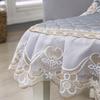European Style Minimalist Embroidered Dining Table Fabric Mibai Lace Edge Tablecloth Elastic Chair Cover Non Slip Dining Chair Integrated Covers