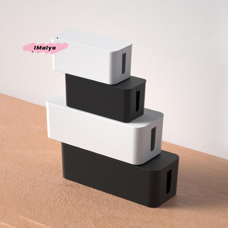 M-Simple Large Capacity Wire Management Box Dustproof Desktop Organizer for Power Strips Chargers Cables Data Line Storage Case