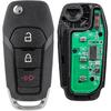 Flip Key Fob Replacement Fits For 2015 2016 Ford F150 Key Fob F250 F350 2017 2018   Explorer (2016-) F350 F450 Ranger Ecosport Bronco Keyless Entry
