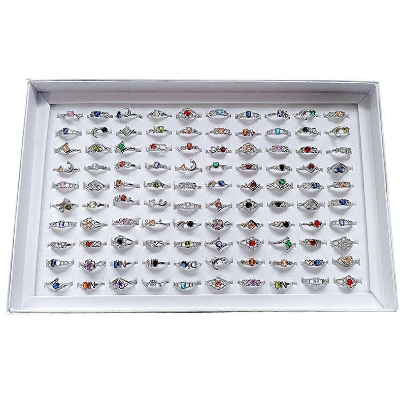 10 Stücke frauen kristall ringe schmuck ring legierung ring