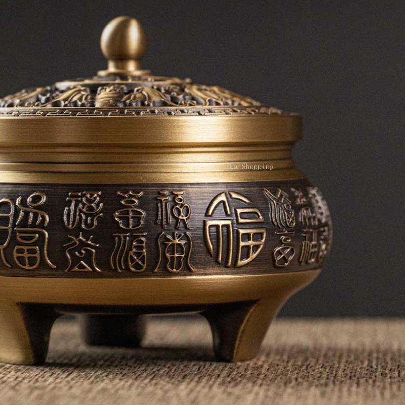 Pure Handmade Brass Incense Burner Household Indoor/office Creative Incense Burner Worship Buddha Tea Ceremony Mini Decoration