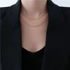 European & American Fashion Double Layer Snake Bone Clavicle Chain Necklace for Women - Trendy INS Thin Layered Jewelry