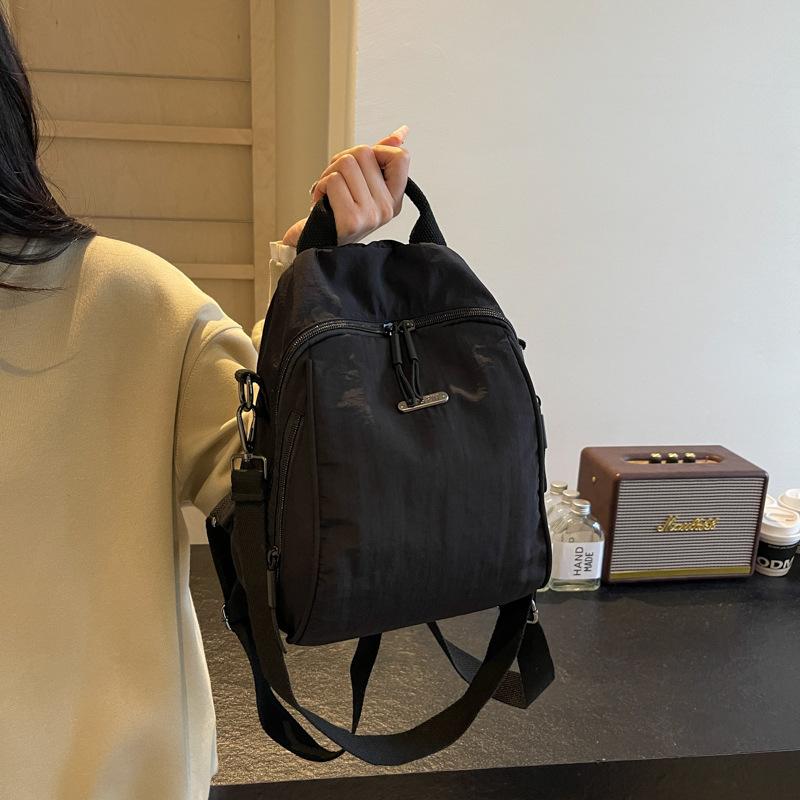 2025 spring new large-capacity commuter travel backpack shoulder handbag women's lightweight Oxford cloth backpack