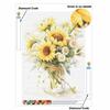 Sunflower Full Round Drill Diamond Painting Kit DIY Sparkle Art Canvas for Adults Relaxing Craft and Home Decoration Gift Idea Set