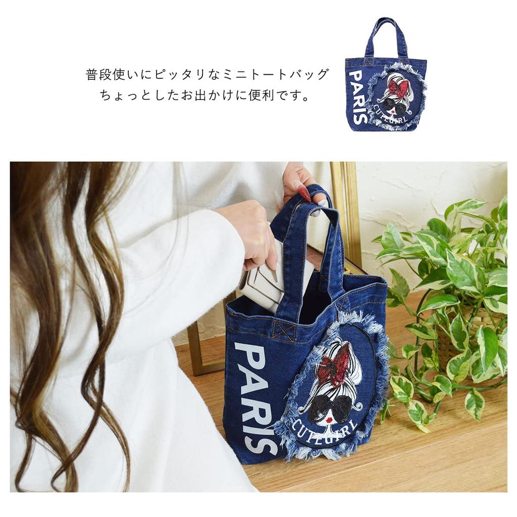 DIVA Rose Women's Mini Tote Bag, Small, Lightweight, Lunch Bag, Handbag for Girls (Light Blue)