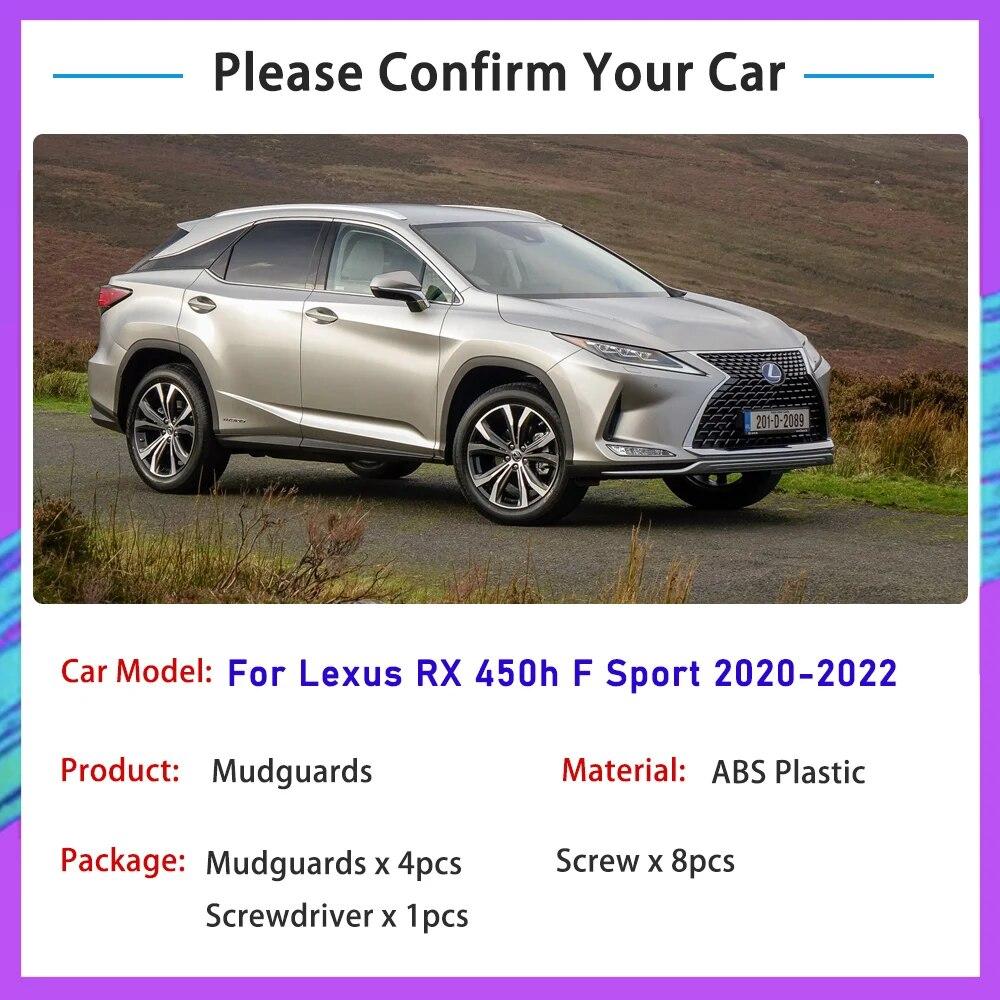 Car Mudguards For Lexus RX 450h F Sport 2022 Front Rear Wheels Mudflaps Splash Guards Mud Flaps Fender Auto Accessorie