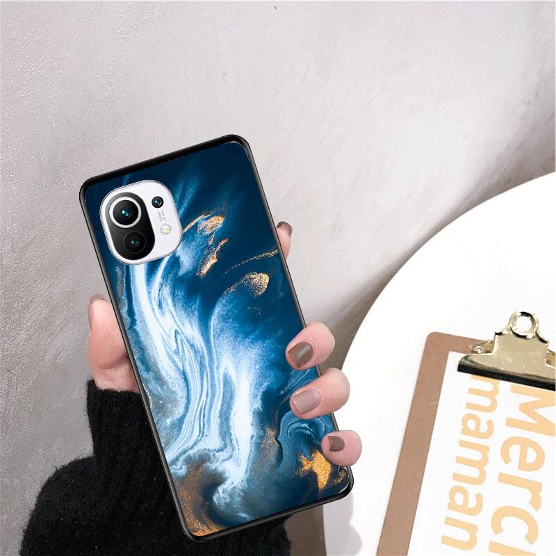 

Чехол для телефона Мрамор темно-синий для Xiaomi 12 Mi 10T 11T 11 Pro 10 10T 11 lite 10pro 11Ultra Poco X3 Pro Poco F3 M3 Xiaomi 12