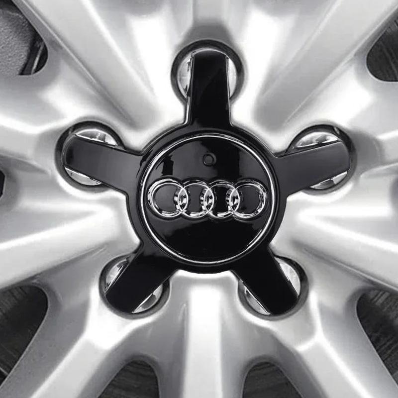 4Pcs Car Hub Caps Rim Center Cover Wheel Tire Accessories For 4fkcn A7 A6 A3 A5 A4 A8 Q5 S3 S6 TT Q3 SQ5 Q7 R8 S7 S5 S4 S8 fkcn4