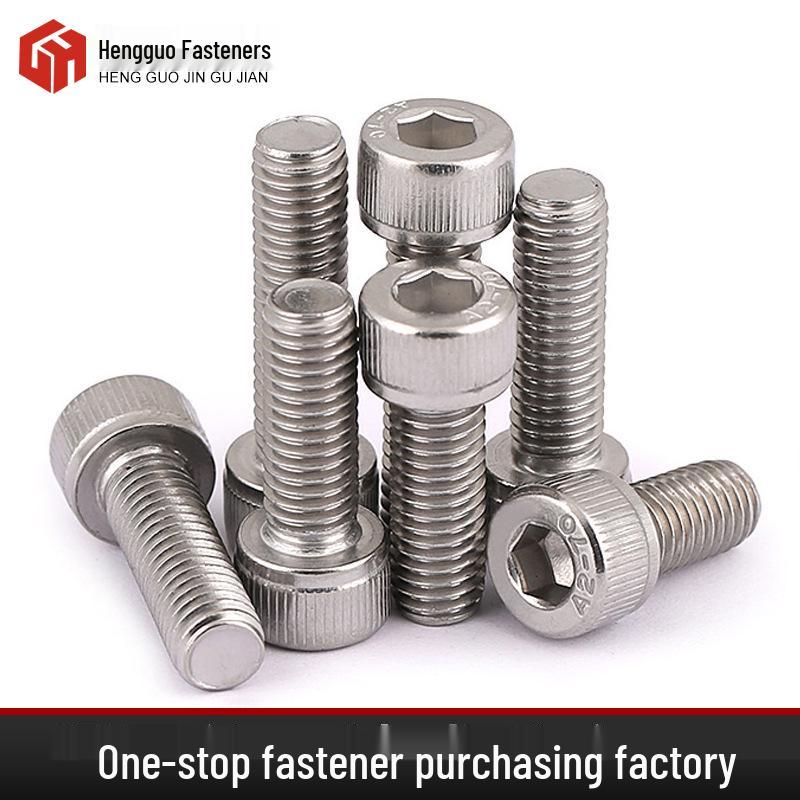 Stainless Steel Hex Socket Knurled Head Screw Bolt