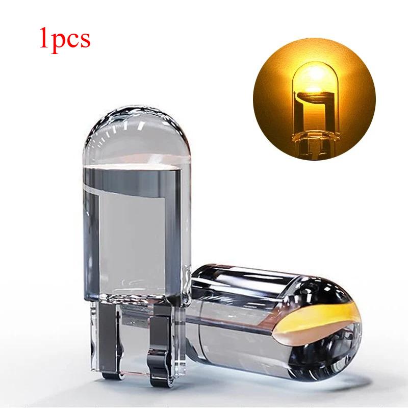 10X New W5W LED Canbus T10 Car Lights COB Glass Interior Parts Bulbs 6000K White Auto License Plate Lamp Dome Read Light 12V