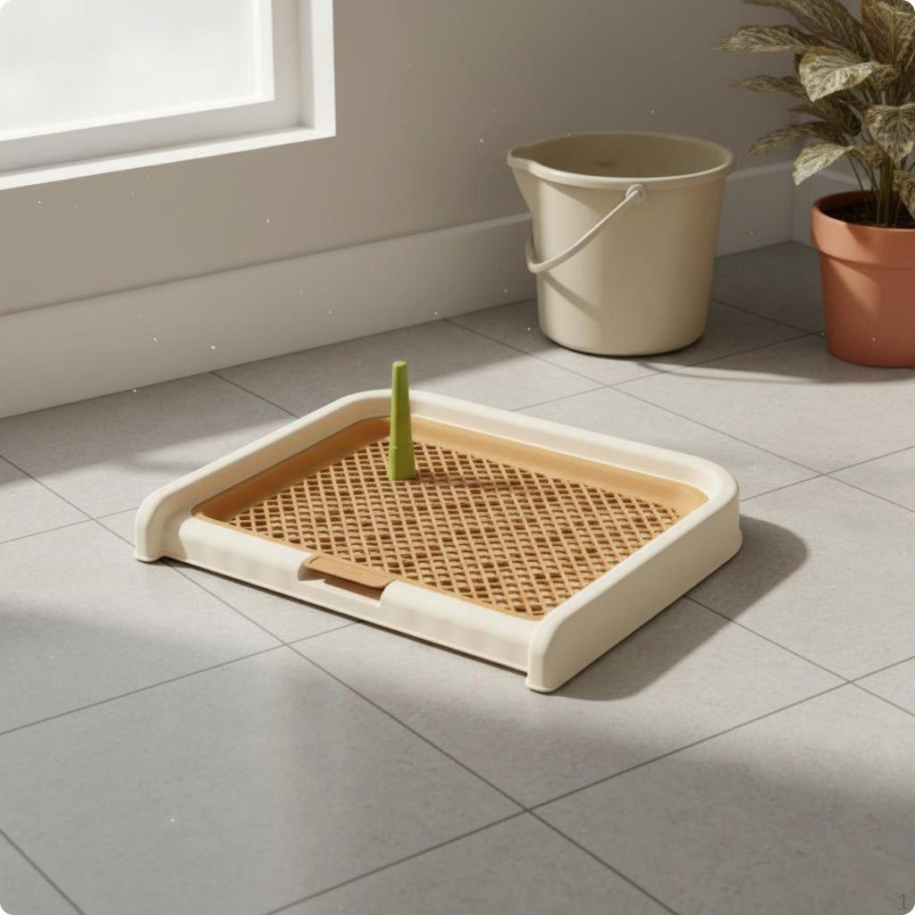 Dog Potty Tray SpillResistant Pee Easy to Washable Screen Training Toilet for Apartment