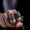 Retro Jewelry Ring Dragon Zodiac Men's Fashion Dragon Head Open Index Finger Ring