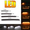 2Pcs Car LED Daytime Running Lights Waterproof Sequential Lamp Flow Turn Signal Light  Amber Turn White Lamp