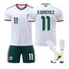 2026 World Cup Mexico Away Jersey 11 Jimenez 22 Lozano Children's Adult Football Jersey Set