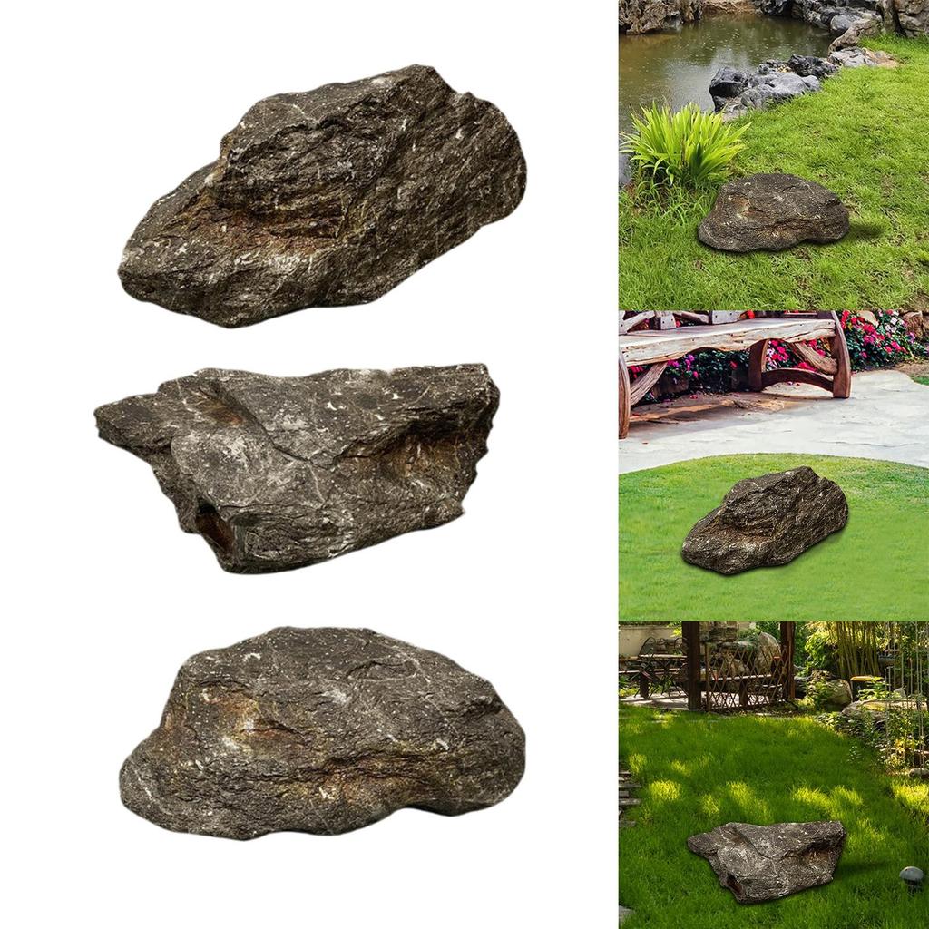 Artificial Rock Sandstone Landscape Versatile PU Realistic for Garden Decorating Aquarium Community Courtyard Stations