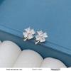 French Retro Pearl Plaid Earrings: Luxury Korean Studs for Women