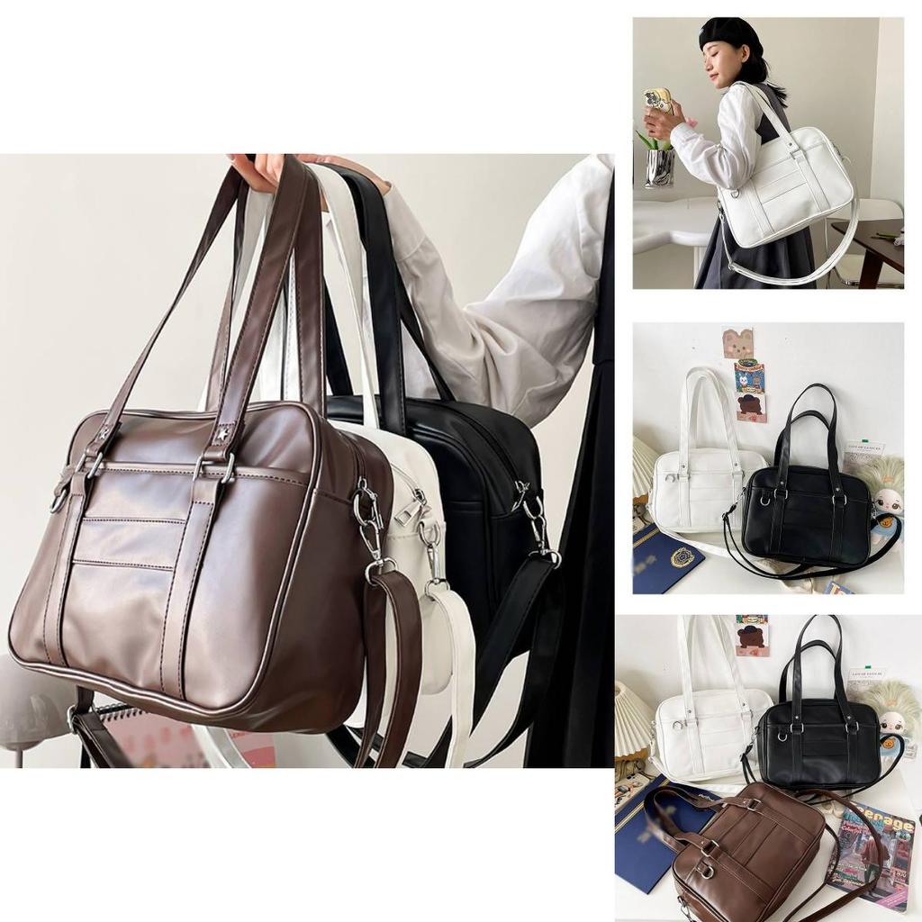 Stylish Urban Chic Tote Bag For Women Pu Leather Large Capacity Shoulder Bag