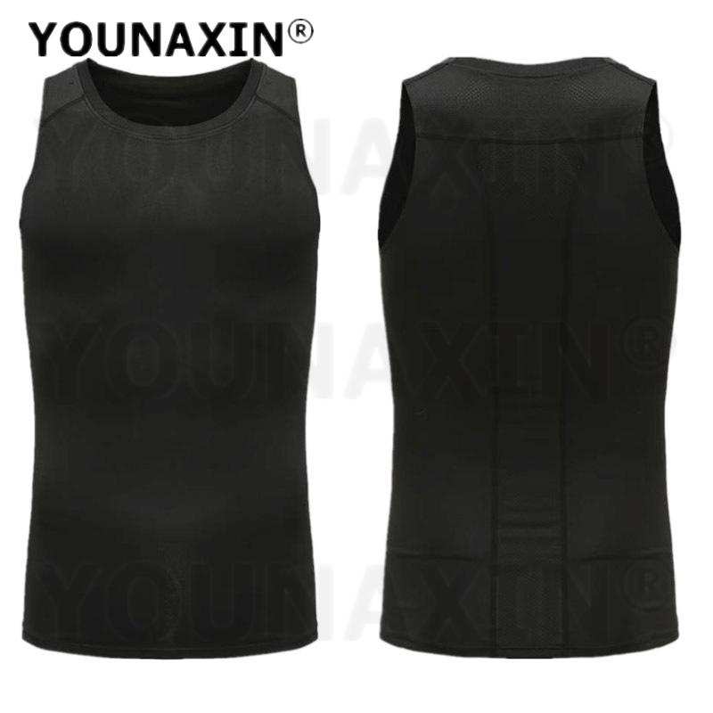 Men s Compression Tank Top Sleeveless Workout T-Shirt Quick Dry Athletic Base Layer Gym Fitness Running Vest Training Tops S-3XL S чёрный