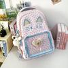 Schoolbag Japanese cartoon cat student pain bag large capacity light commuting class backpack going out fashion contrasting color backpack