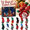 Christmas Advent Calendar Socks Gift Box for Men Women and Kids - Funny Holiday Sock Set