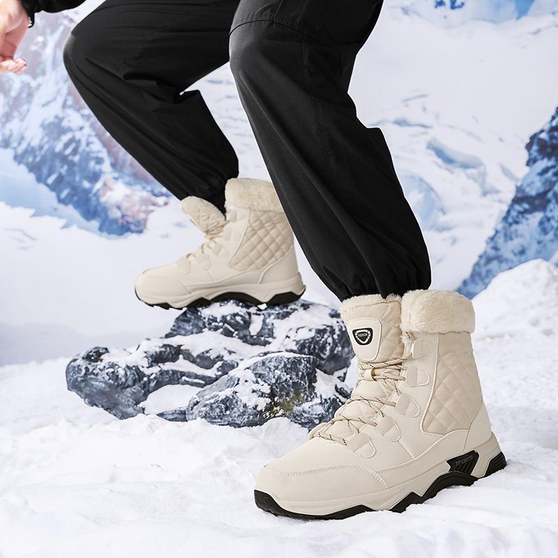 Herren Winter Schneestiefel Damen Warme Wanderstiefel Unisex Langlebige Outdoorstiefel für Paare Übergröße