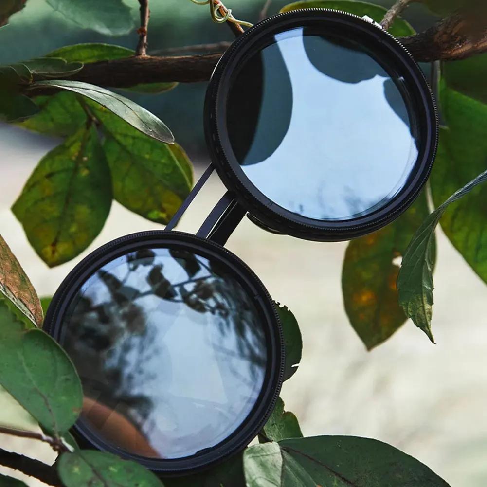 Sunglasses With ND Filter Lenses 1-9 Gear Adjustable Fishing Round Polarized Glasses Unisex Vintage UV Resistant Fishing Glasses