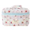 Women Floral Cosmetic Bag Printed Cotton Padded Organizer Bag Large Capacity Zipper Closure Girls Daily Handbag