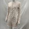 Y2K early autumn floral pattern round neck threaded anti stripe long sleeved jumpsuit