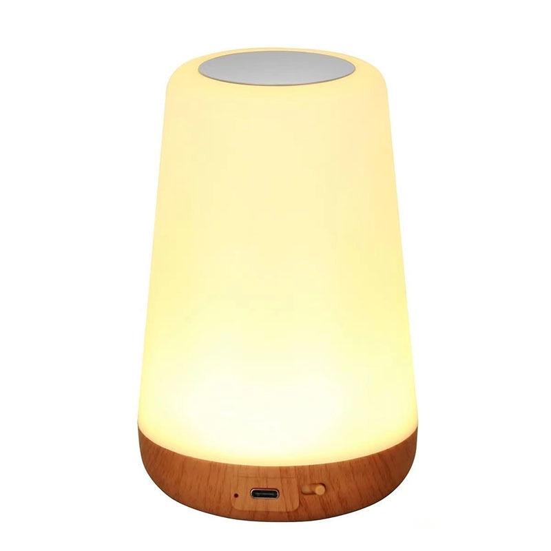 Rechargeable Touch Night Light: 13-Color RGB Bedside Lamp for Creative Bedroom Atmosphere