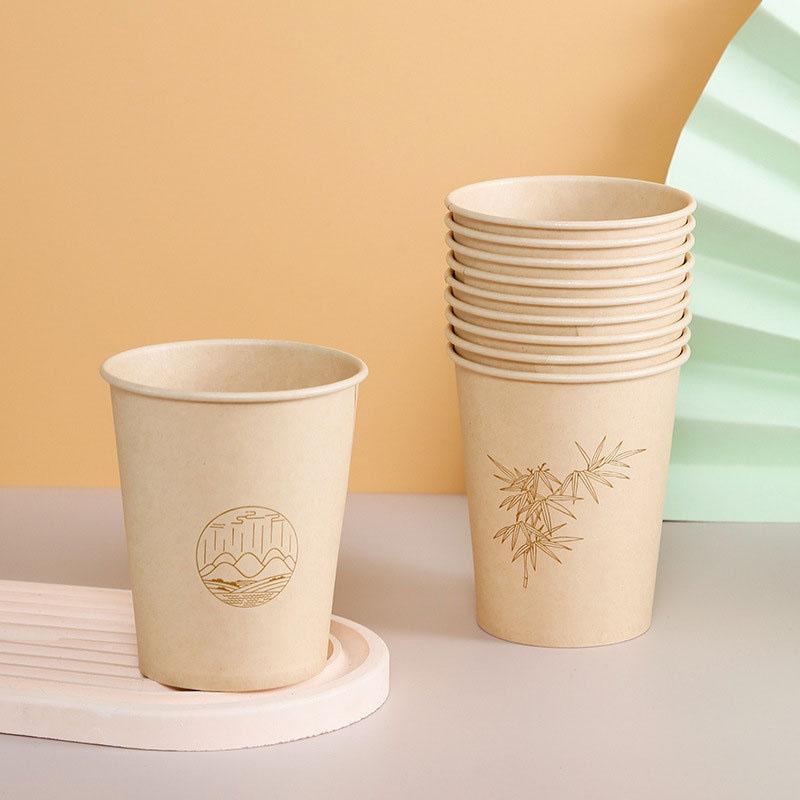 Household Disposable Cutlery Set, Paper Bowl, Paper Cup Chopsticks Three-piece Set, Bowl and Chopsticks Set for 10 People